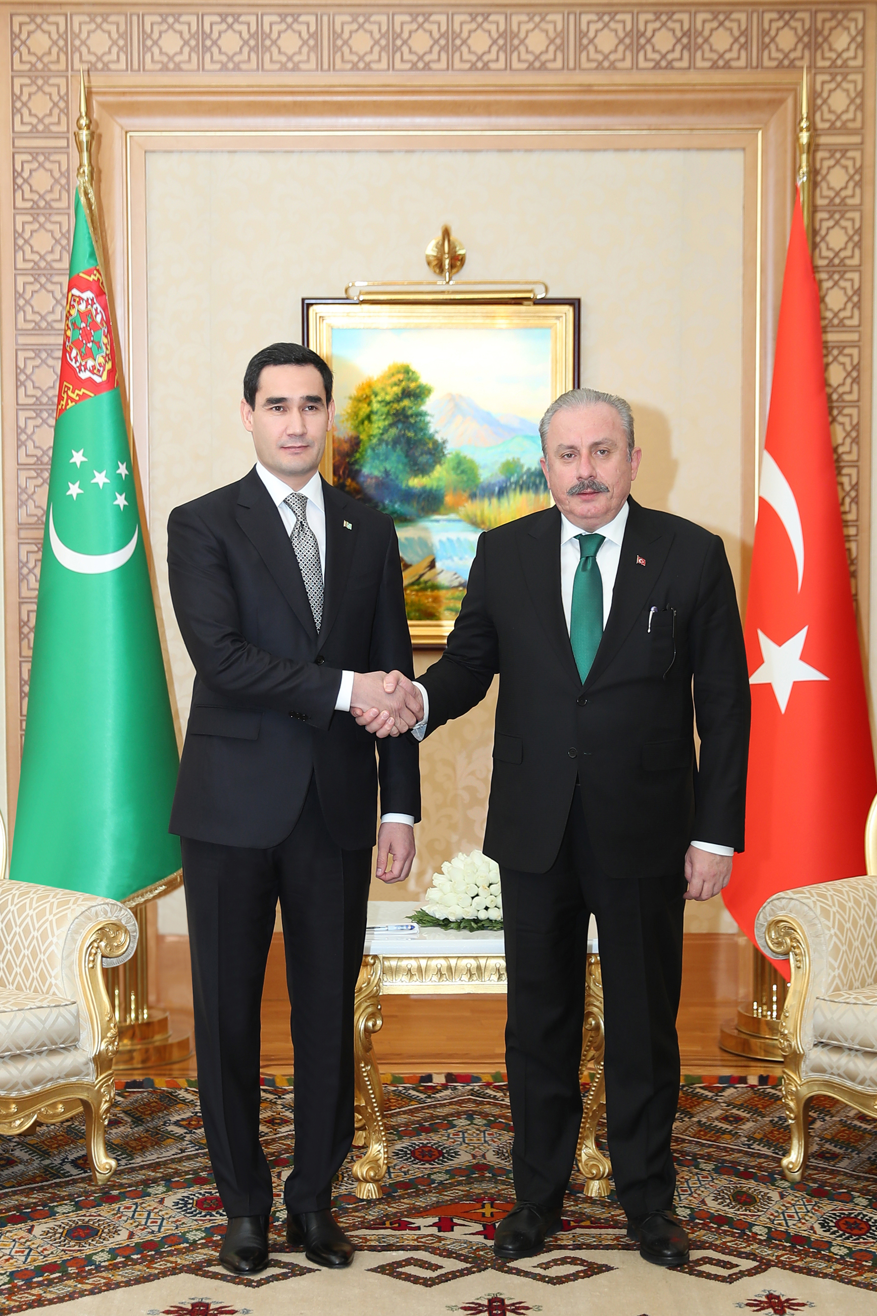 Türkmenistanyň Prezidenti Türkiýäniň Beýik Millet Mejlisiniň Başlygyny kabul etdi